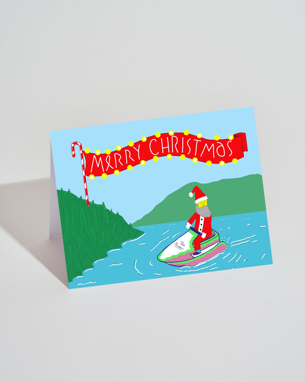 Jetski Santa Greeting Card